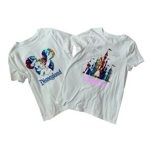 Kids White Tees - Colorful Disney Designs
